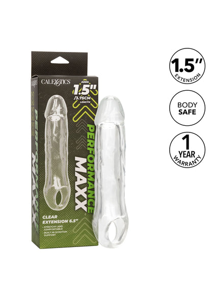 Bestel: Performance Maxx Clear Extension 6.5' by CalExotics - bij Happytoys: de erotische sex webshop | liever Happy dan Easy ⭐⭐⭐⭐⭐