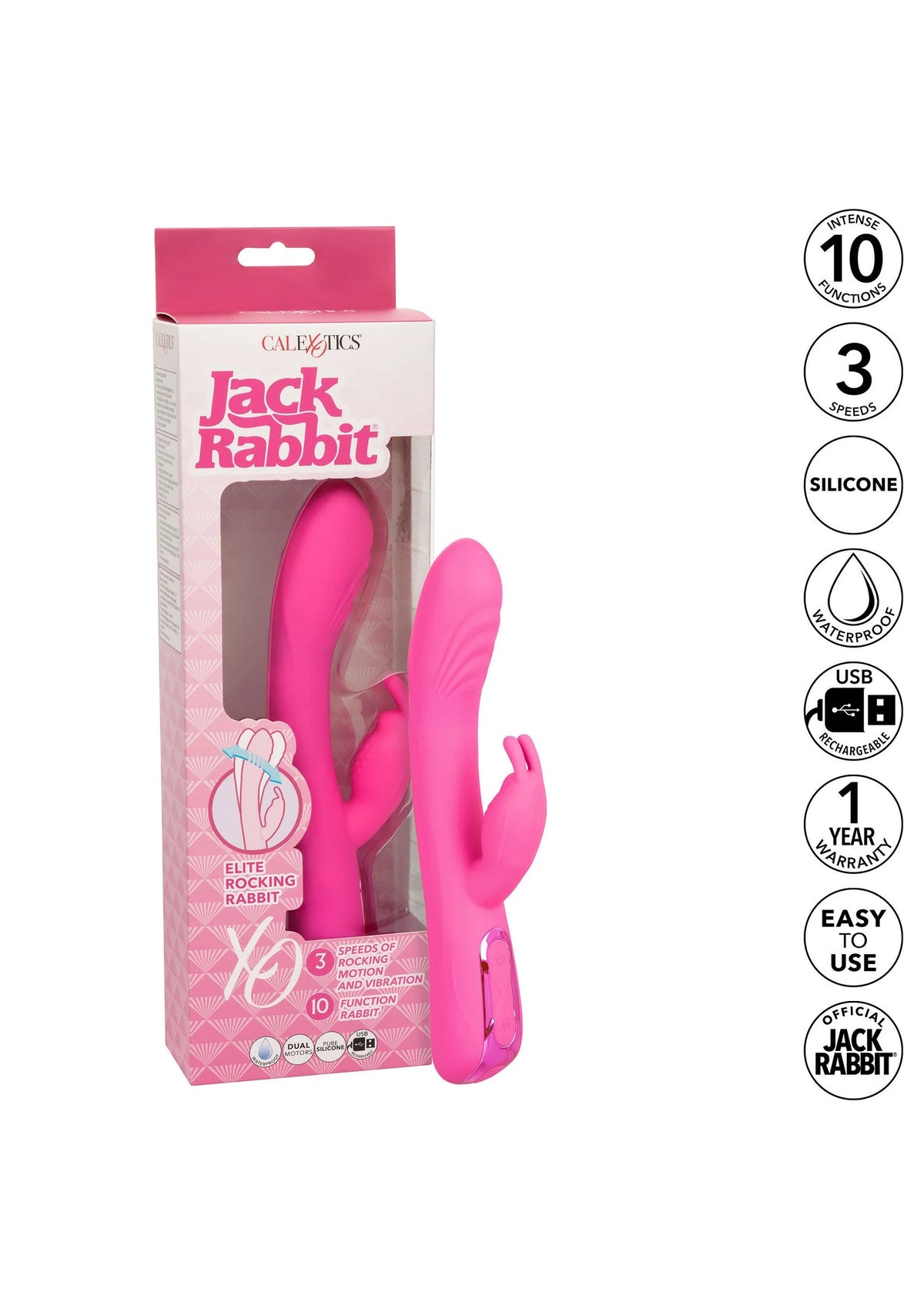 Bestel: Jack Rabbit Elite Rocking Rabbit by CalExotics - bij Happytoys: de erotische sex webshop | liever Happy dan Easy ⭐⭐⭐⭐⭐