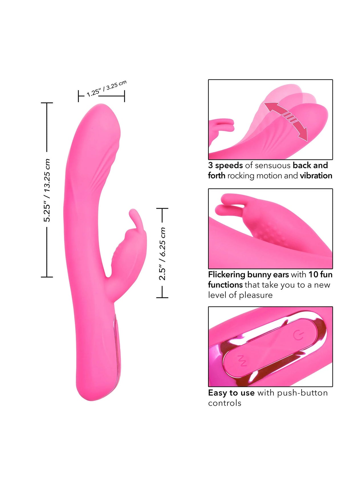 Bestel: Jack Rabbit Elite Rocking Rabbit by CalExotics - bij Happytoys: de erotische sex webshop | liever Happy dan Easy ⭐⭐⭐⭐⭐