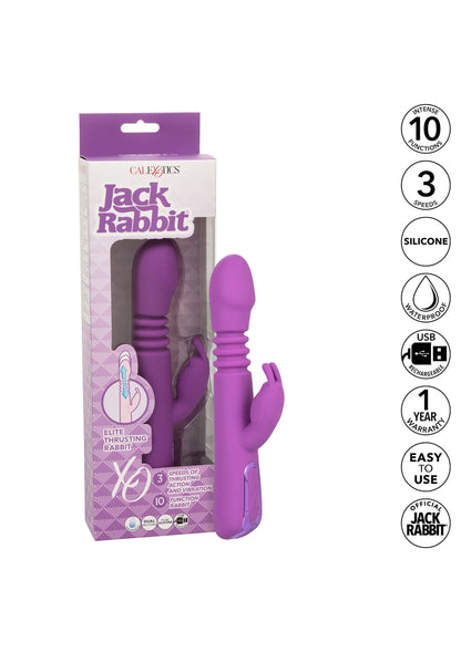 Bestel: Jack Rabbit Elite Thrusting Rabbit vibrator by CalExotics - bij Happytoys: de erotische sex webshop | liever Happy dan Easy ⭐⭐⭐⭐⭐