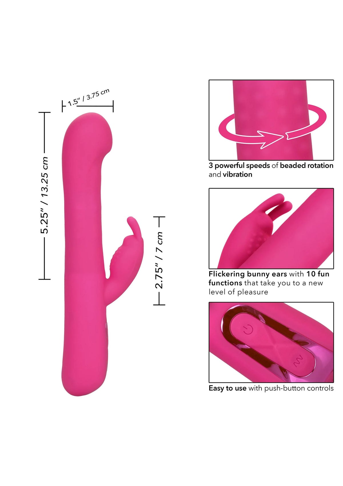 Bestel: Jack Rabbit Elite Beaded G Rabbit by CalExotics - bij Happytoys: de erotische sex webshop | liever Happy dan Easy ⭐⭐⭐⭐⭐