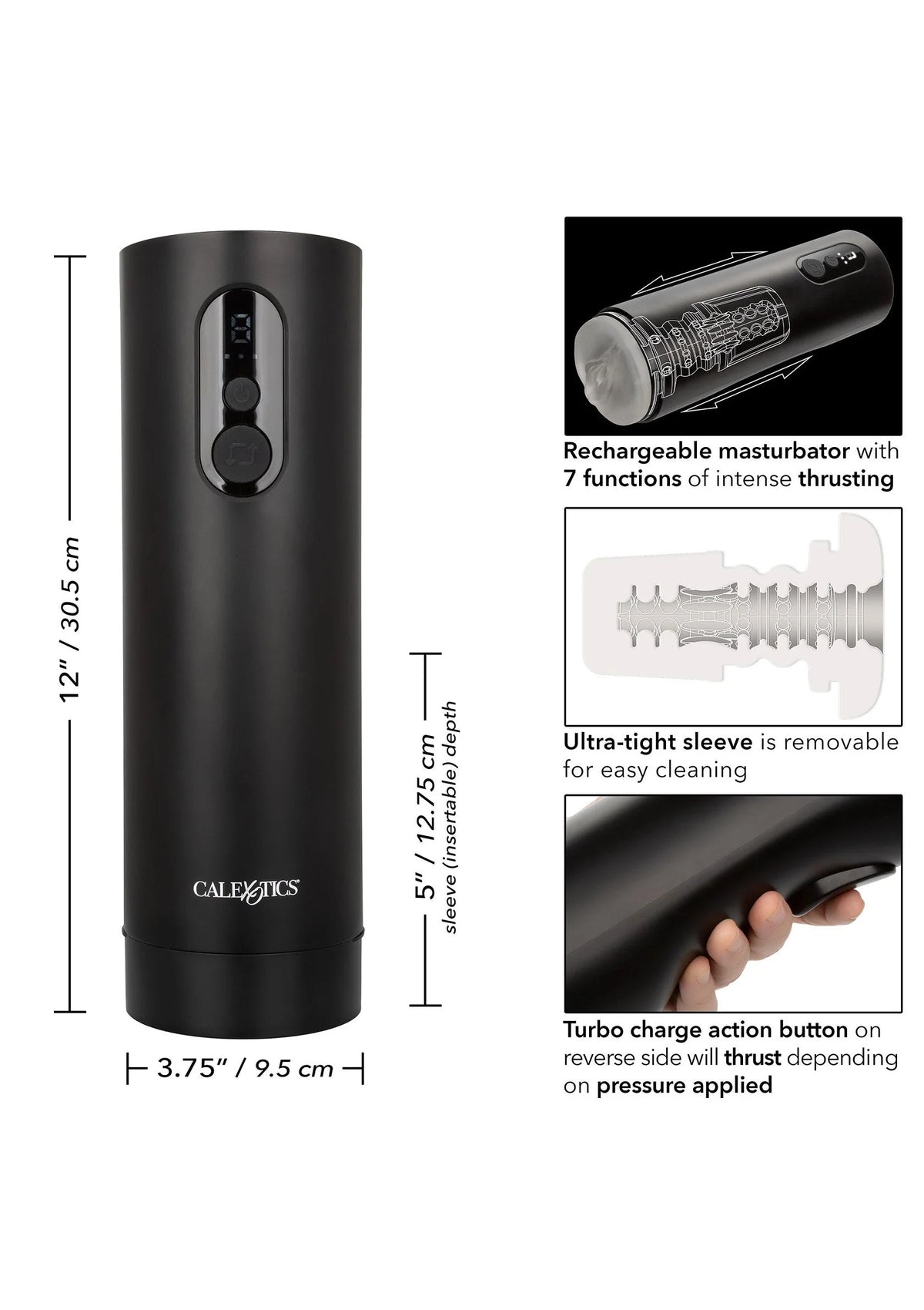 Bestel: Bionic Thrusting Masturbator by CalExotics - bij Happytoys: de erotische sex webshop | liever Happy dan Easy ⭐⭐⭐⭐⭐