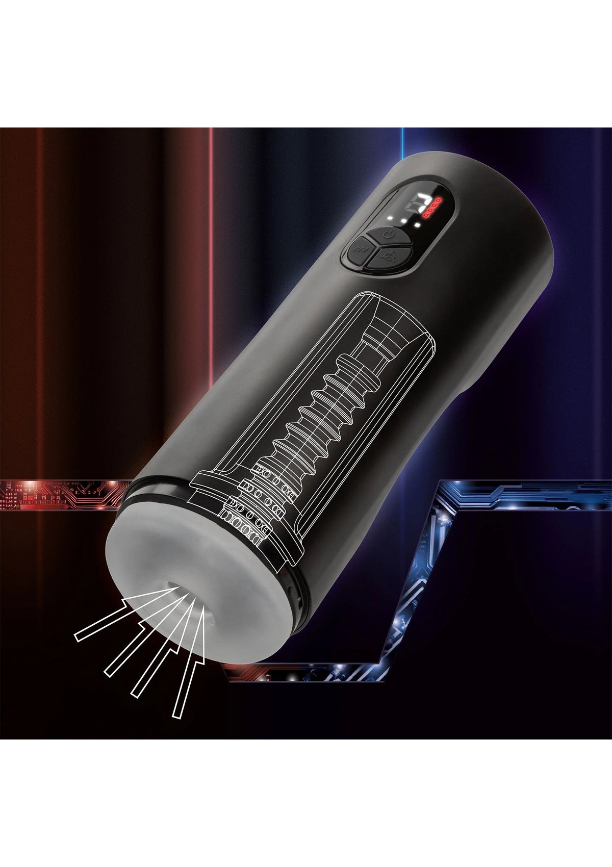 Bestel: Bionic Sucking and Vibrating Masturbator by CalExotics - bij Happytoys: de erotische sex webshop | liever Happy dan Easy ⭐⭐⭐⭐⭐