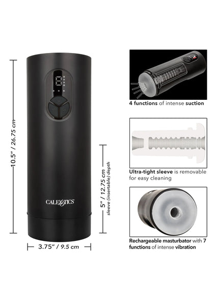 Bestel: Bionic Sucking and Vibrating Masturbator by CalExotics - bij Happytoys: de erotische sex webshop | liever Happy dan Easy ⭐⭐⭐⭐⭐