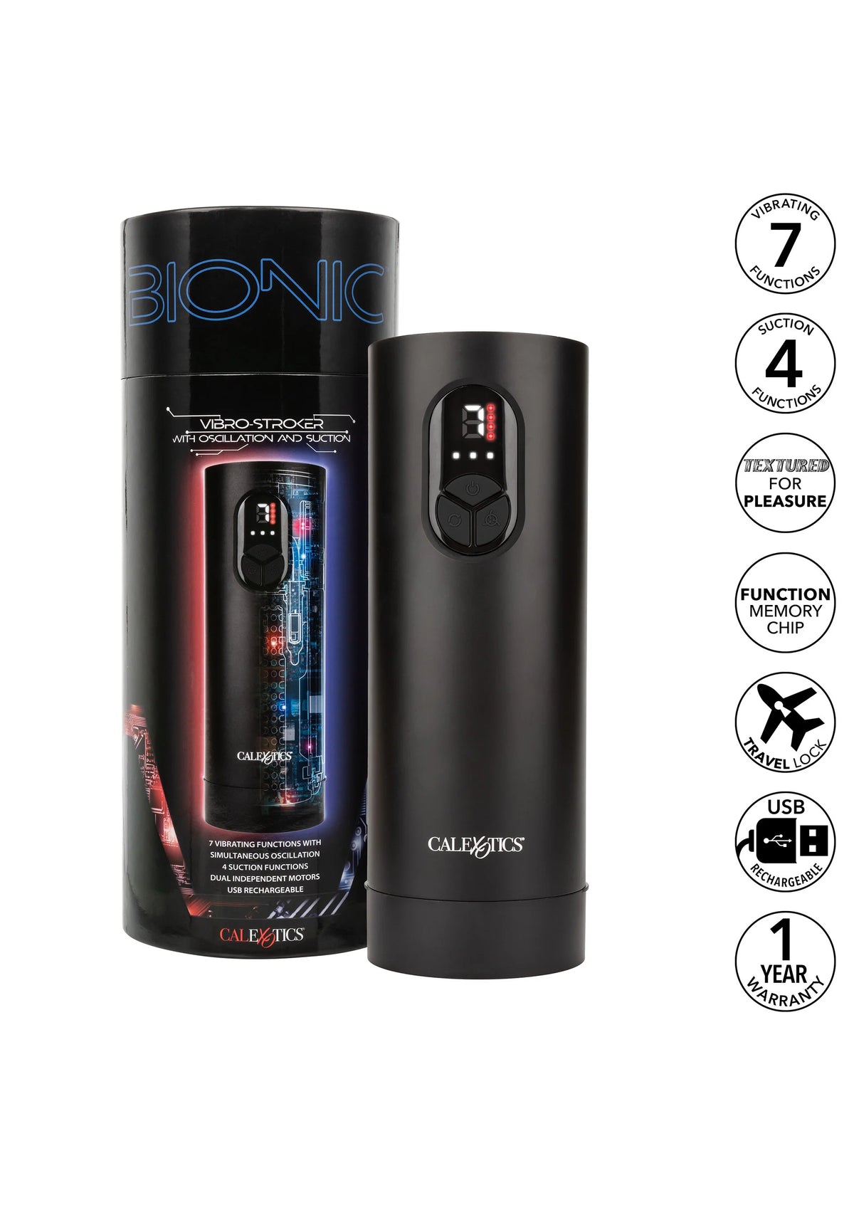 Bestel: Bionic Vibro Stroker by CalExotics - bij Happytoys: de erotische sex webshop | liever Happy dan Easy ⭐⭐⭐⭐⭐
