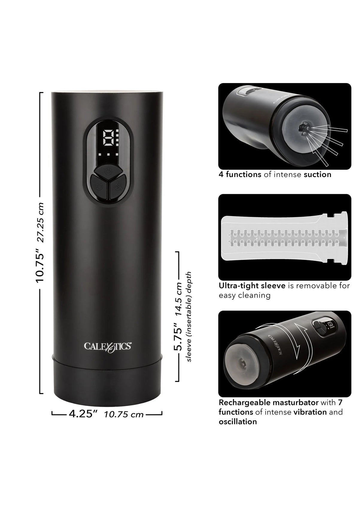 Bestel: Bionic Vibro Stroker by CalExotics - bij Happytoys: de erotische sex webshop | liever Happy dan Easy ⭐⭐⭐⭐⭐