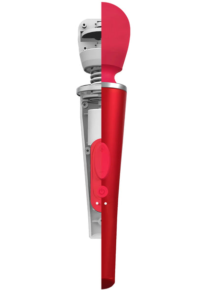 Bestel: Compact Wand Massager Red by Caresse - bij Happytoys: de erotische sex webshop | liever Happy dan Easy ⭐⭐⭐⭐⭐