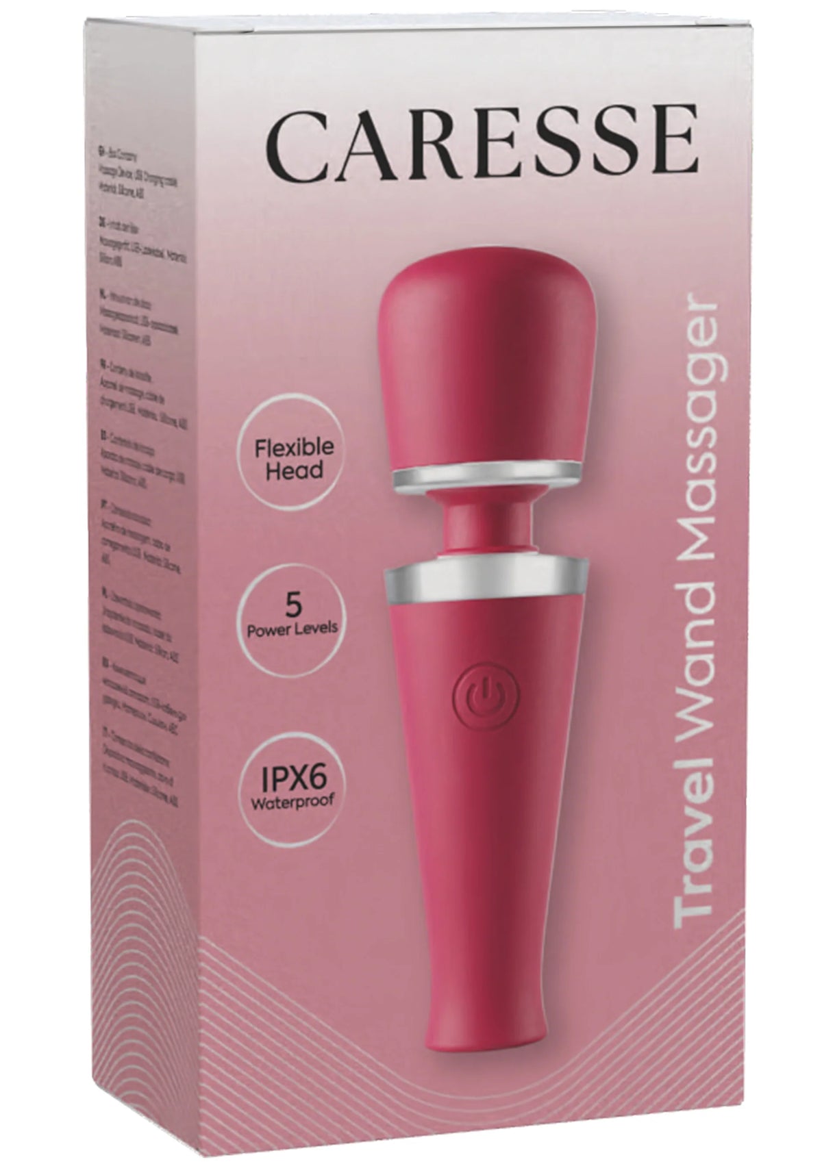 Bestel: Travel Wand Massager by Caresse - bij Happytoys: de erotische sex webshop | liever Happy dan Easy ⭐⭐⭐⭐⭐