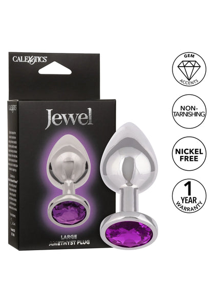 Bestel: Jewel Large Amethyst Plug by CalExotics - bij Happytoys: de erotische sex webshop | liever Happy dan Easy ⭐⭐⭐⭐⭐