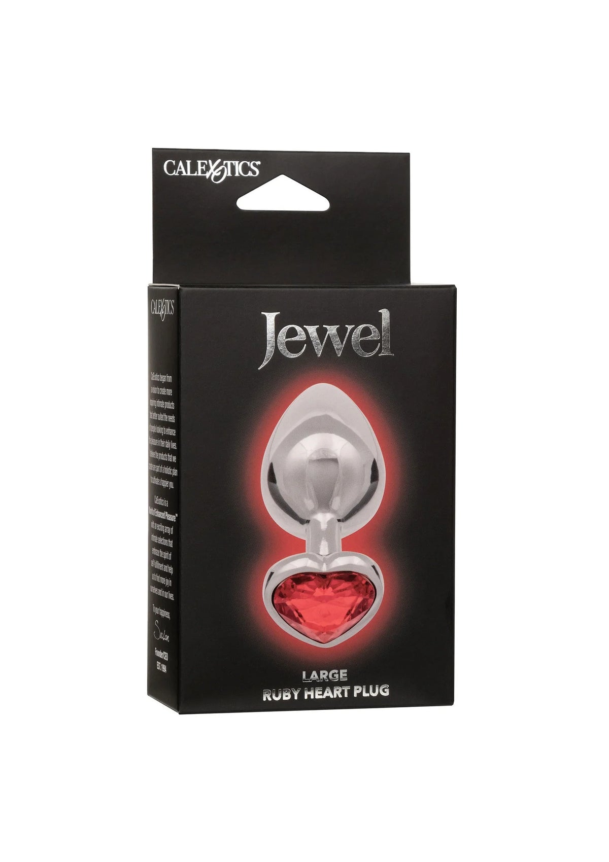 Bestel: Jewel Large Ruby Heart Plug butplug by CalExotics - bij Happytoys: de erotische sex webshop | liever Happy dan Easy ⭐⭐⭐⭐⭐