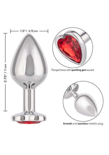 Bestel: Jewel Large Ruby Heart Plug butplug by CalExotics - bij Happytoys: de erotische sex webshop | liever Happy dan Easy ⭐⭐⭐⭐⭐