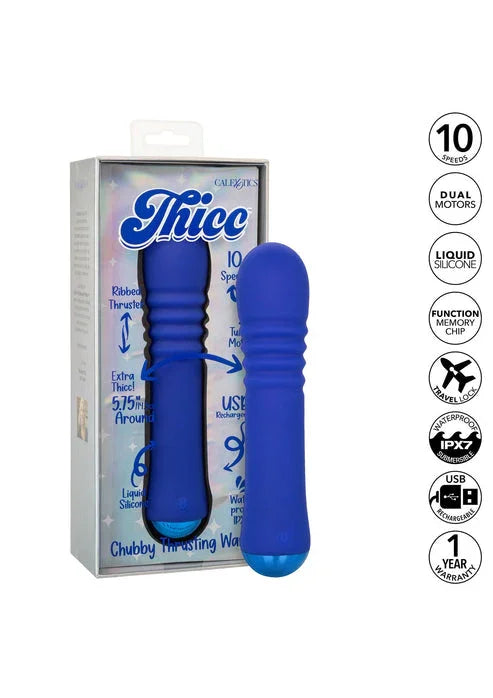 Thicc Chubby Thrusting Wand by CalExotics - Happytoys Sexshop: online sex shop for Feeling Happy & Easy 😊 - Discreet geleverd