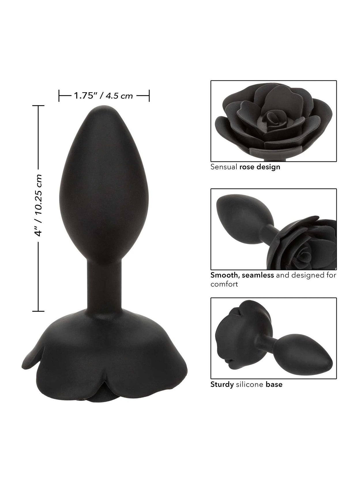 Bestel: Forbidden Large Rose Anal Plug by CalExotics - bij Happytoys: de erotische sex webshop | liever Happy dan Easy ⭐⭐⭐⭐⭐