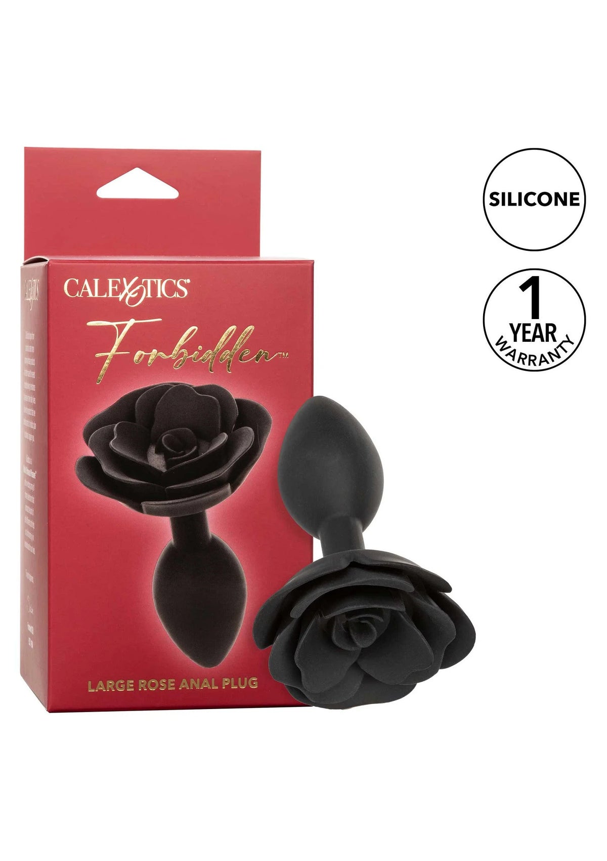 Bestel: Forbidden Large Rose Anal Plug by CalExotics - bij Happytoys: de erotische sex webshop | liever Happy dan Easy ⭐⭐⭐⭐⭐