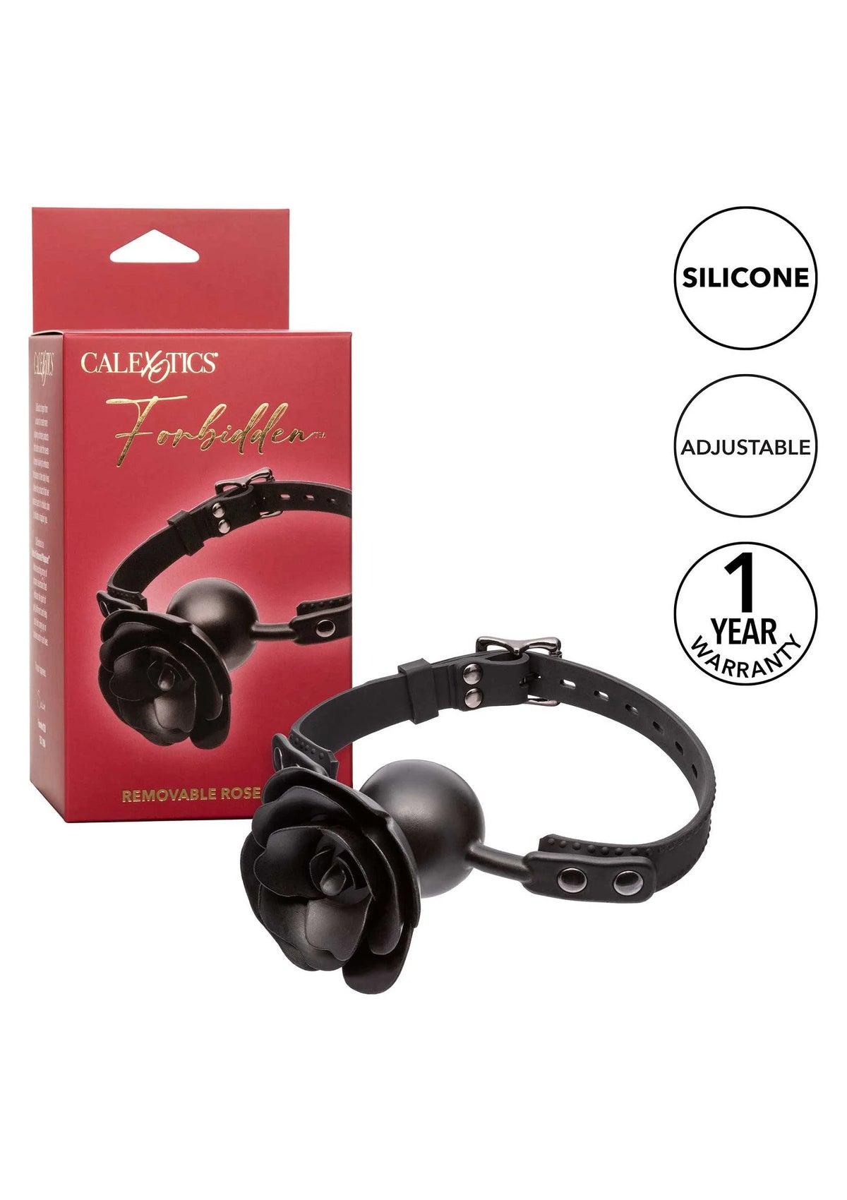 Bestel: Forbidden Removable Rose Gag by CalExotics - bij Happytoys: de erotische sex webshop | liever Happy dan Easy ⭐⭐⭐⭐⭐