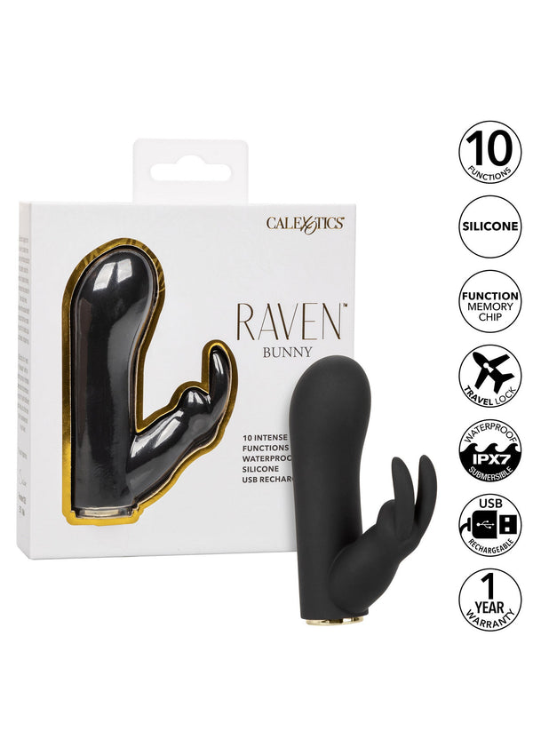 Bestel: Raven Bunny vibrator by CalExotics Raven - bij Happytoys: de erotische sex webshop | liever Happy dan Easy ⭐⭐⭐⭐⭐