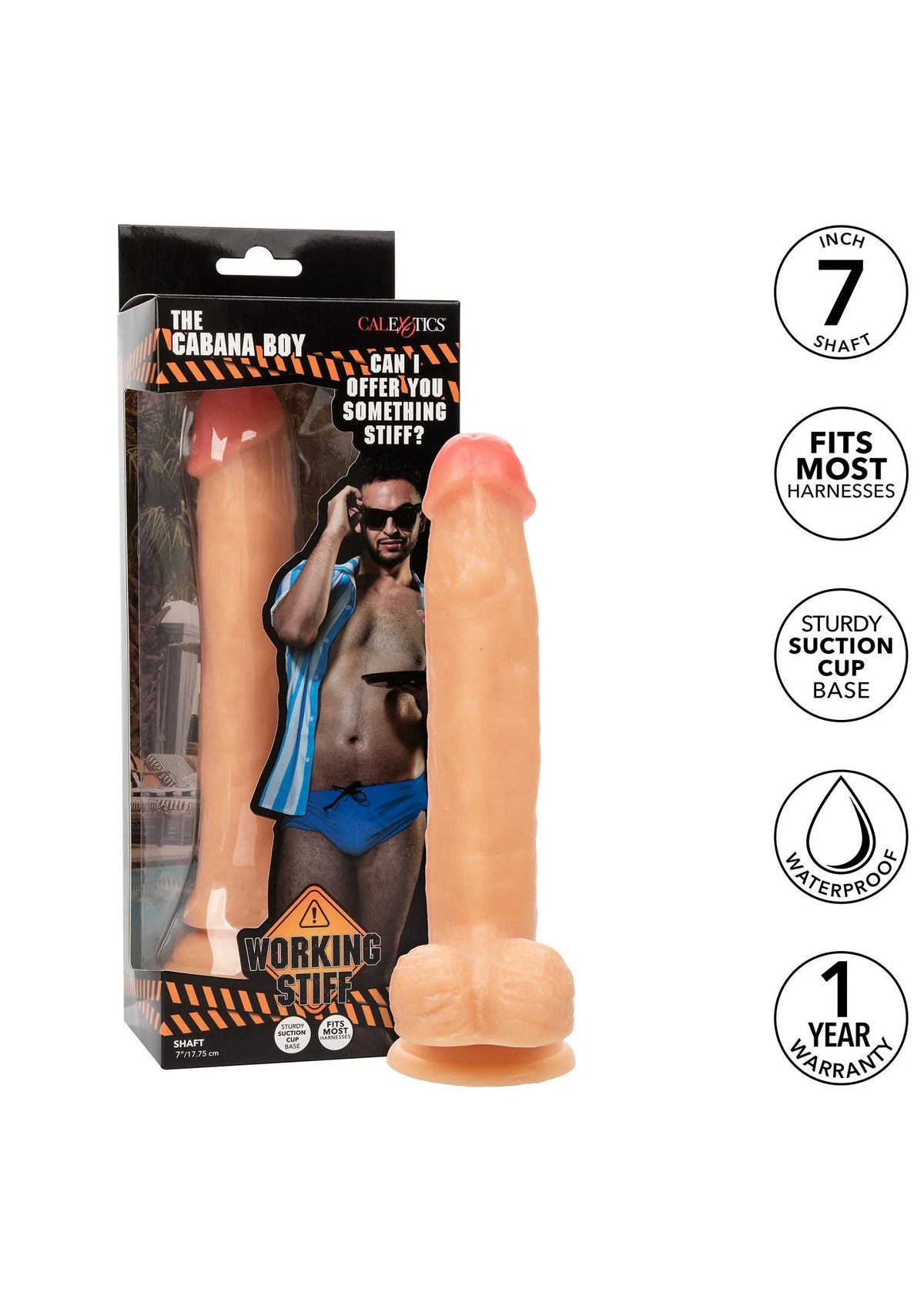 Bestel: Working Stiff The Cabana Boy by CalExotics - bij Happytoys: de erotische sex webshop | liever Happy dan Easy ⭐⭐⭐⭐⭐