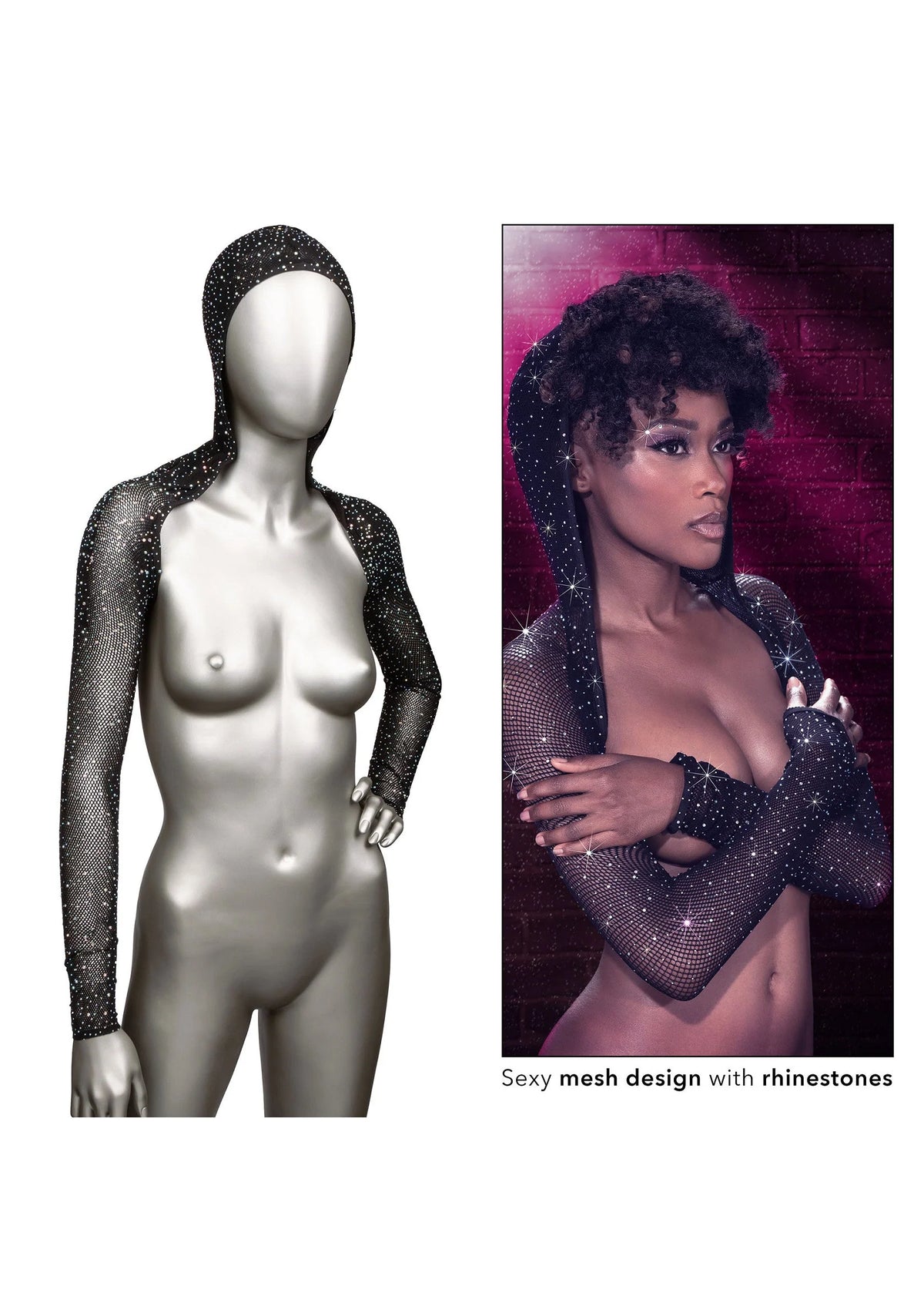 Bestel: Radiance Hooded Shoulder Shrug by CalExotics - bij Happytoys: de erotische sex webshop | liever Happy dan Easy ⭐⭐⭐⭐⭐