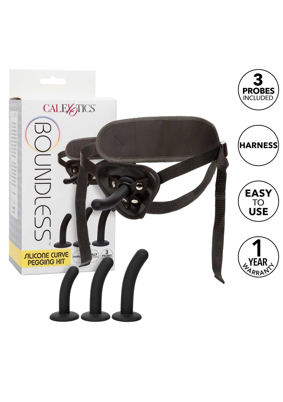Bestel: Boundless Silicone Curve Pegging Kit by CalExotics - bij Happytoys: de erotische sex webshop | liever Happy dan Easy ⭐⭐⭐⭐⭐