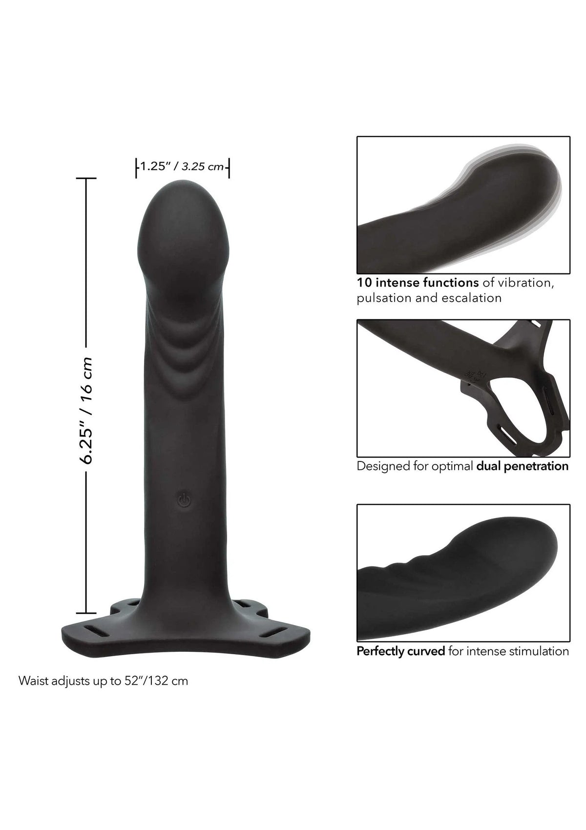 Bestel: Boundless Rechargeable Multi - Purpose Harness by CalExotics - bij Happytoys: de erotische sex webshop | liever Happy dan Easy ⭐⭐⭐⭐⭐