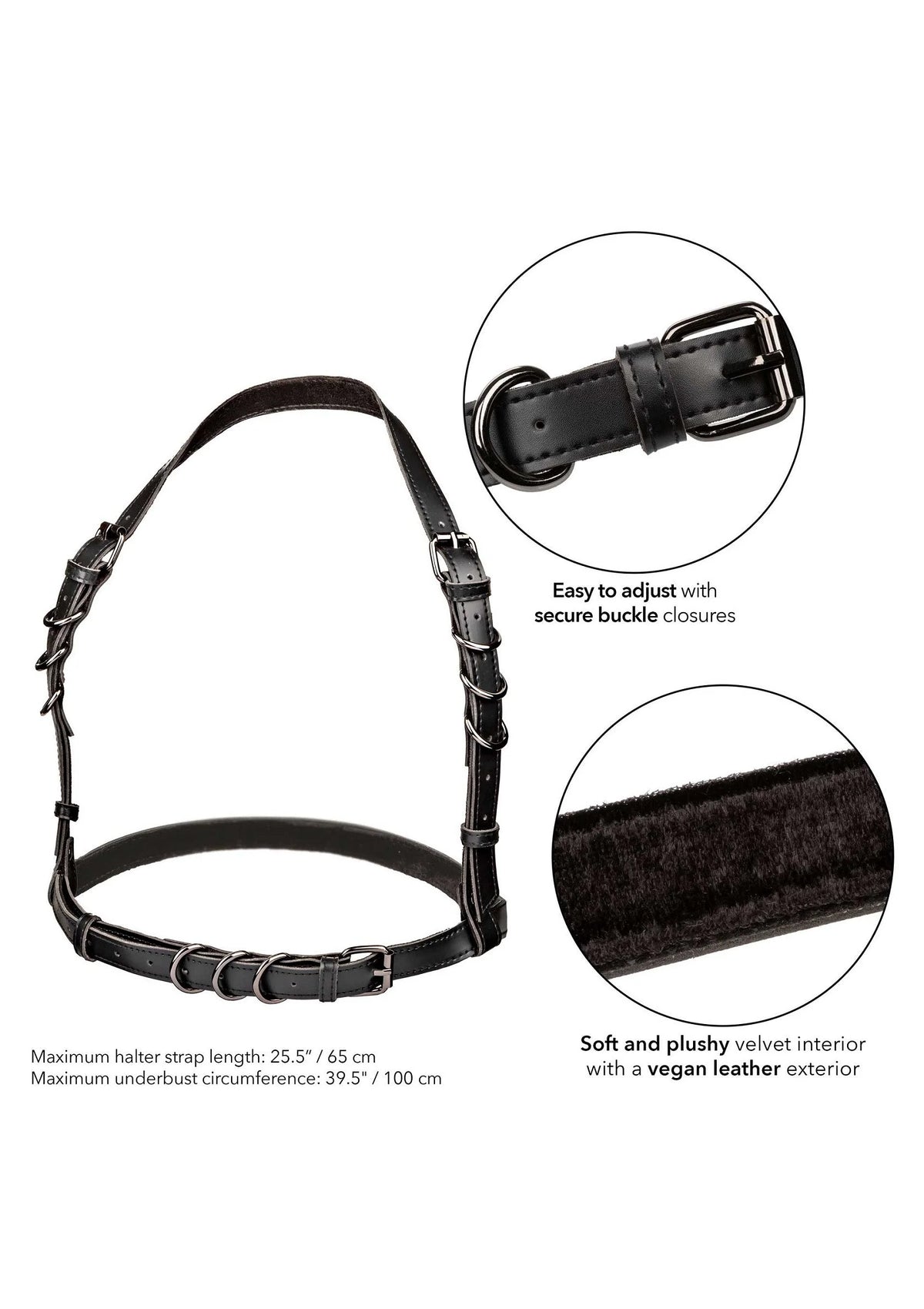 Bestel: Euphoria Collection Halter Buckle Harness by CalExotics - bij Happytoys: de erotische sex webshop | liever Happy dan Easy ⭐⭐⭐⭐⭐