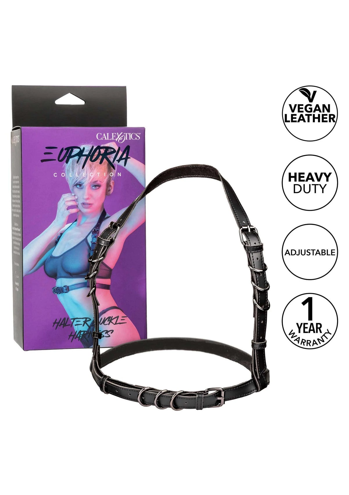Bestel: Euphoria Collection Halter Buckle Harness by CalExotics - bij Happytoys: de erotische sex webshop | liever Happy dan Easy ⭐⭐⭐⭐⭐