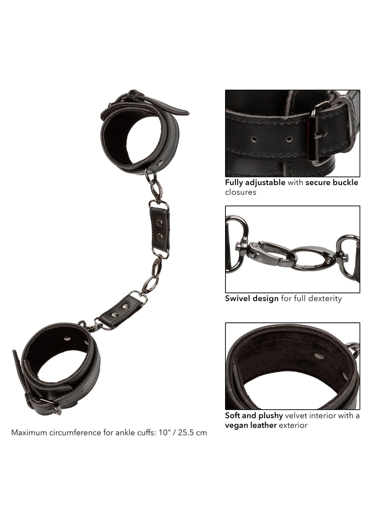 Bestel: Euphoria Collection Ankle Cuffs by CalExotics - bij Happytoys: de erotische sex webshop | liever Happy dan Easy ⭐⭐⭐⭐⭐