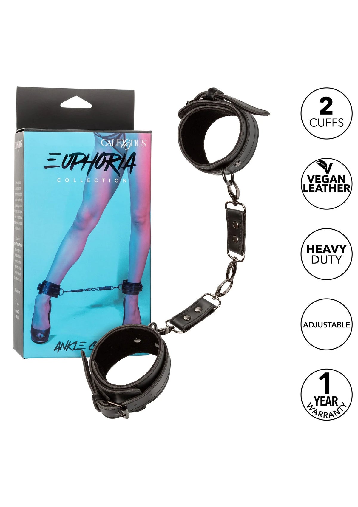 Bestel: Euphoria Collection Ankle Cuffs by CalExotics - bij Happytoys: de erotische sex webshop | liever Happy dan Easy ⭐⭐⭐⭐⭐
