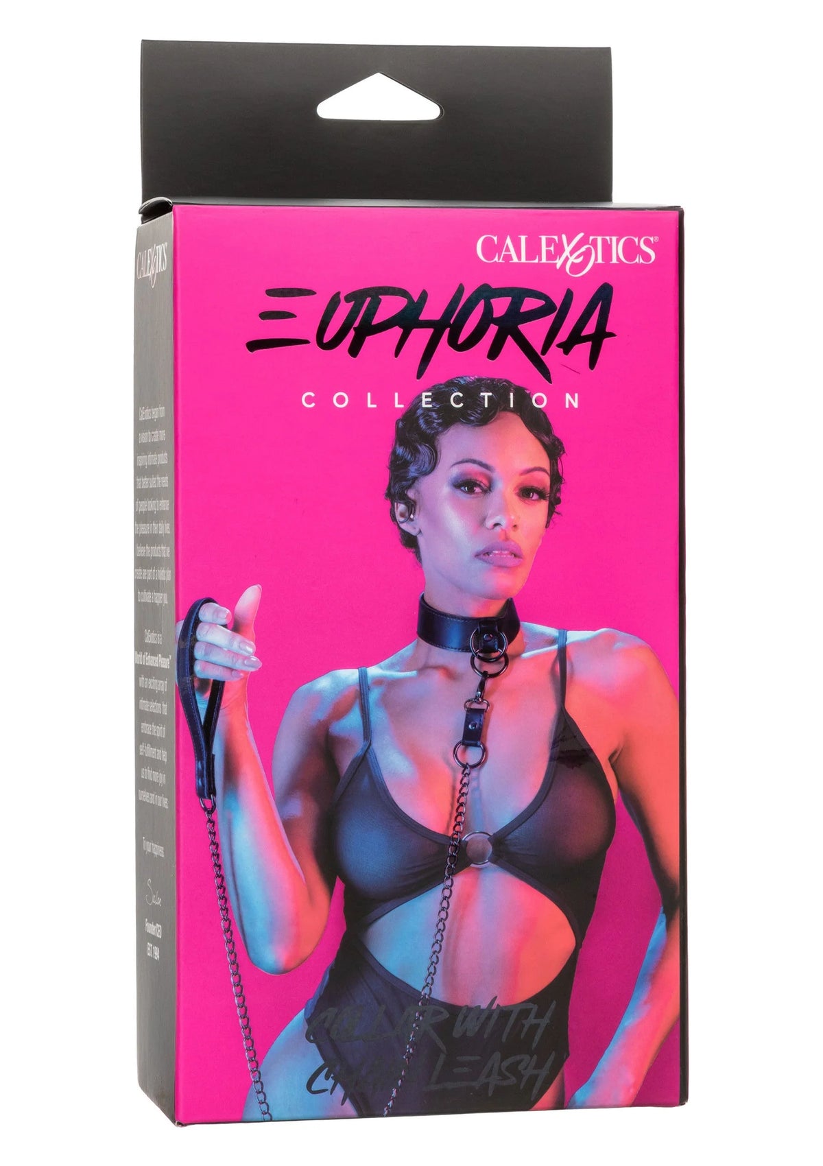 Bestel: Euphoria Collection Collar with Chain Leash by CalExotics - bij Happytoys: de erotische sex webshop | liever Happy dan Easy ⭐⭐⭐⭐⭐