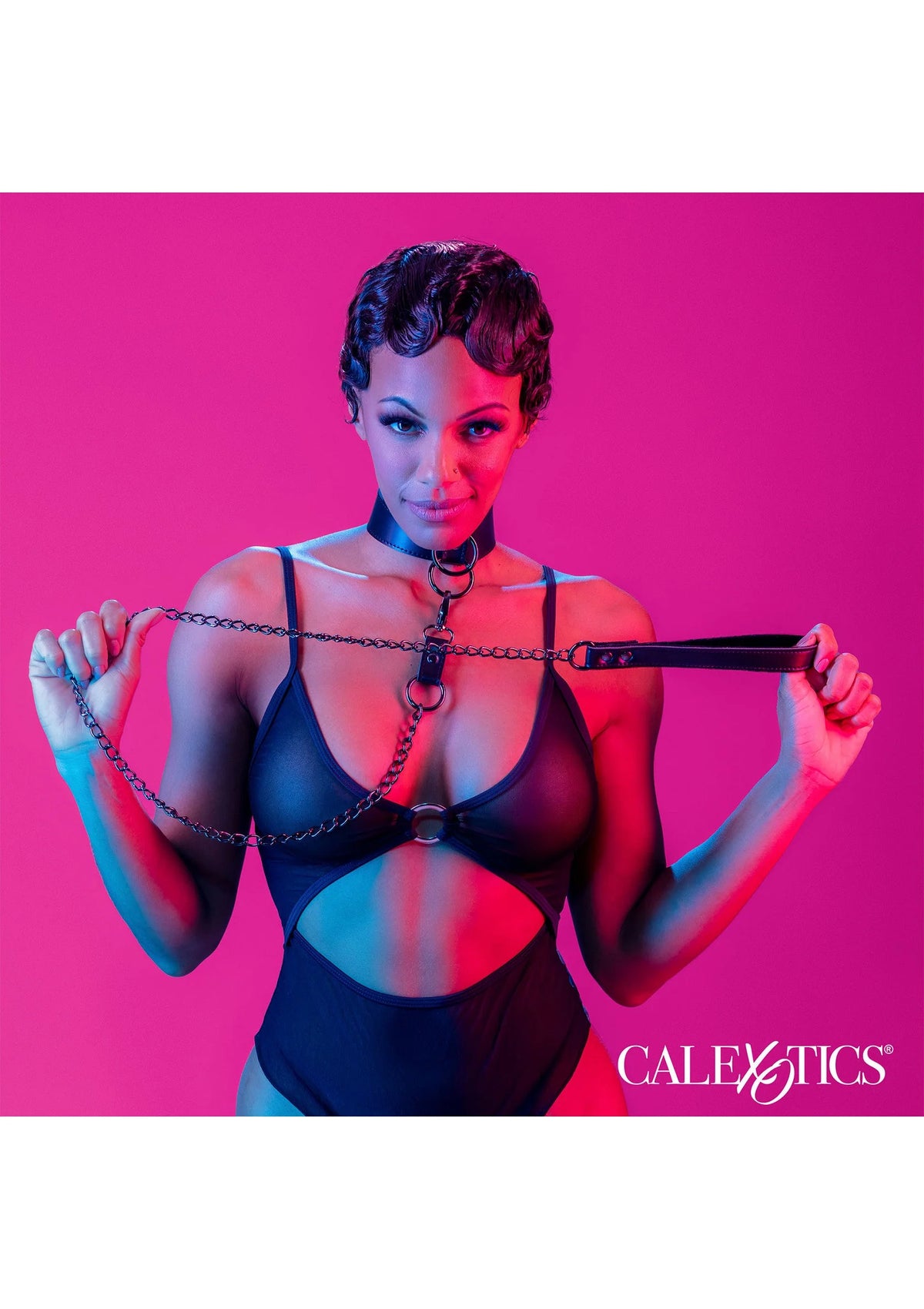 Bestel: Euphoria Collection Collar with Chain Leash by CalExotics - bij Happytoys: de erotische sex webshop | liever Happy dan Easy ⭐⭐⭐⭐⭐