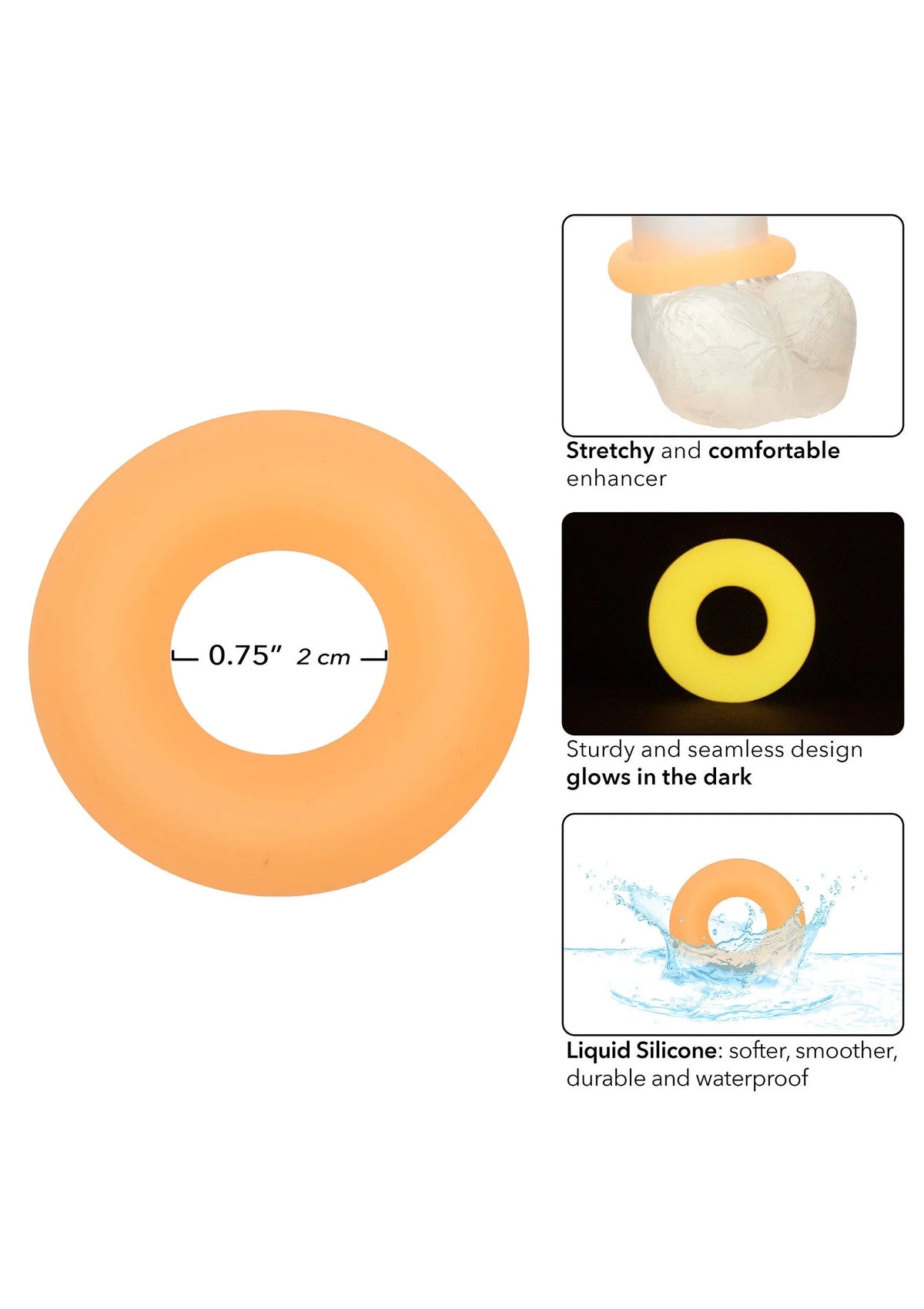 Bestel: Silicone Prolong Medium Ring by CalExotics - bij Happytoys: de erotische sex webshop | liever Happy dan Easy ⭐⭐⭐⭐⭐