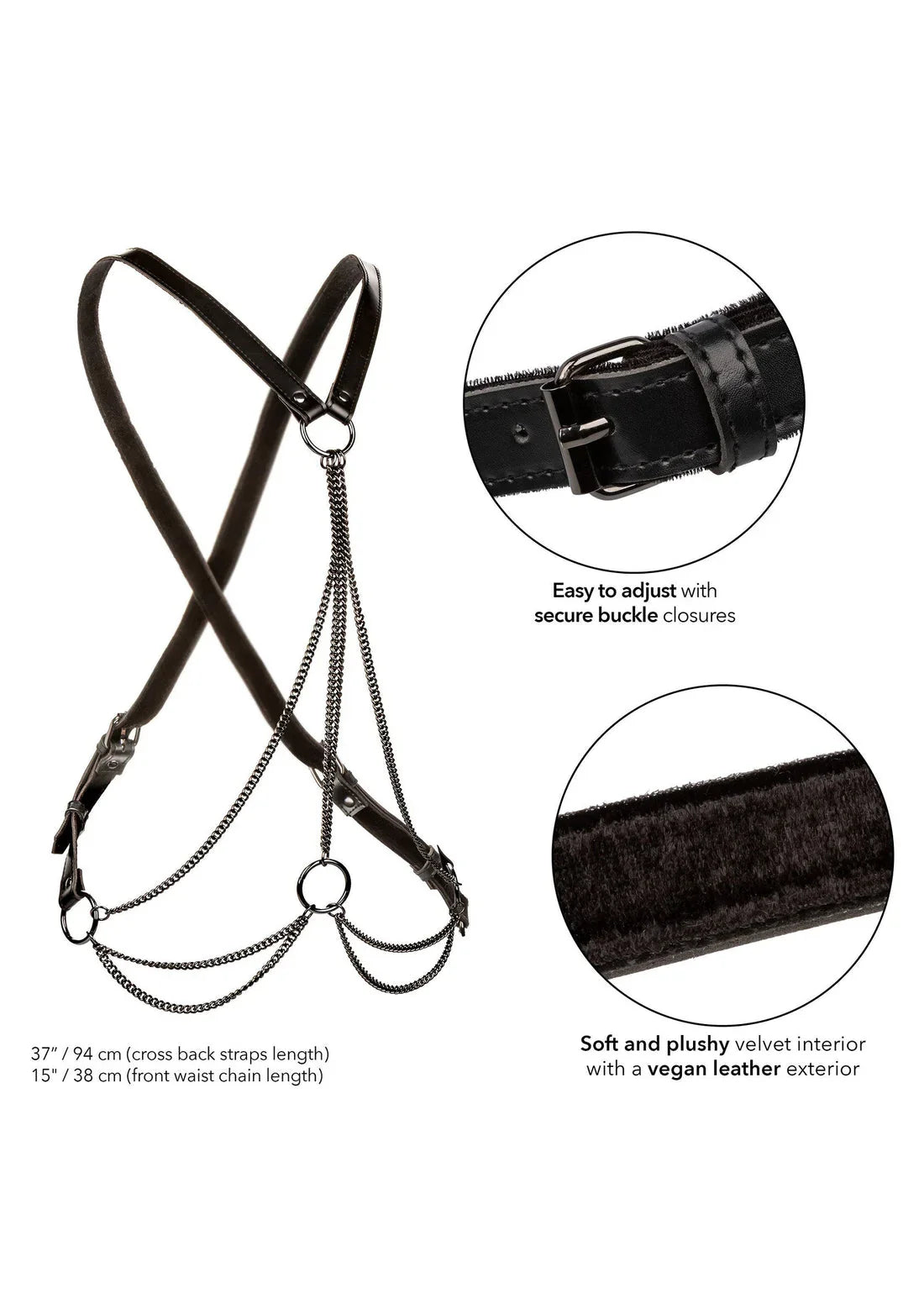 Multi Chain Harness by CalExotics - Happytoys Sexshop: online sex shop for Feeling Happy & Easy 😊 - Discreet geleverd