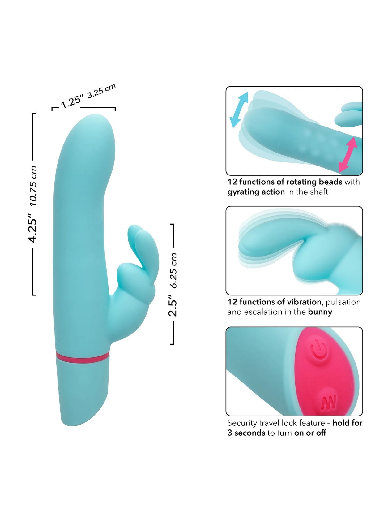 Bestel: Love Bunny Rotating Bunny by CalExotics - bij Happytoys: de erotische sex webshop | liever Happy dan Easy ⭐⭐⭐⭐⭐