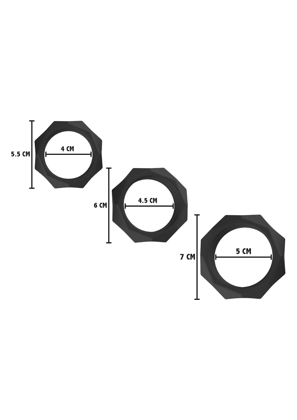 Bestel: Extreme Heavy C - Ring Set by Hidden Desire - bij Happytoys: de erotische sex webshop | liever Happy dan Easy ⭐⭐⭐⭐⭐