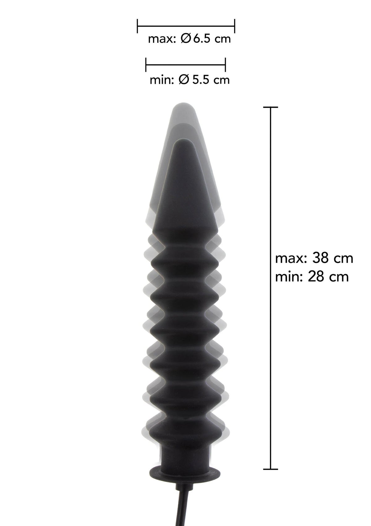 Bestel: Inflatable Ribbed Plug Expert Buttplug by Hidden Desire Extreme - bij Happytoys: de erotische sex webshop | liever Happy dan Easy ⭐⭐⭐⭐⭐