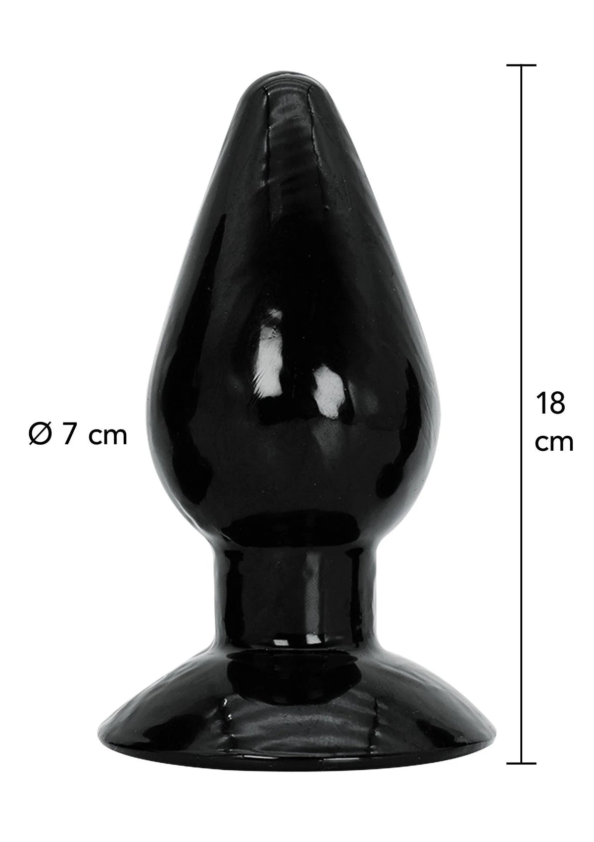 Bestel: Buttplug Extra Large 18 cm - bij Happytoys: de erotische sex webshop | liever Happy dan Easy ⭐⭐⭐⭐⭐ - Default Title - 16864 - BLACK