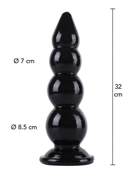 Bestel: Buttplug Balls 32 cm by Hidden Desire Extreme - bij Happytoys: de erotische sex webshop | liever Happy dan Easy ⭐⭐⭐⭐⭐ - Default Title - 16872 - BLACK