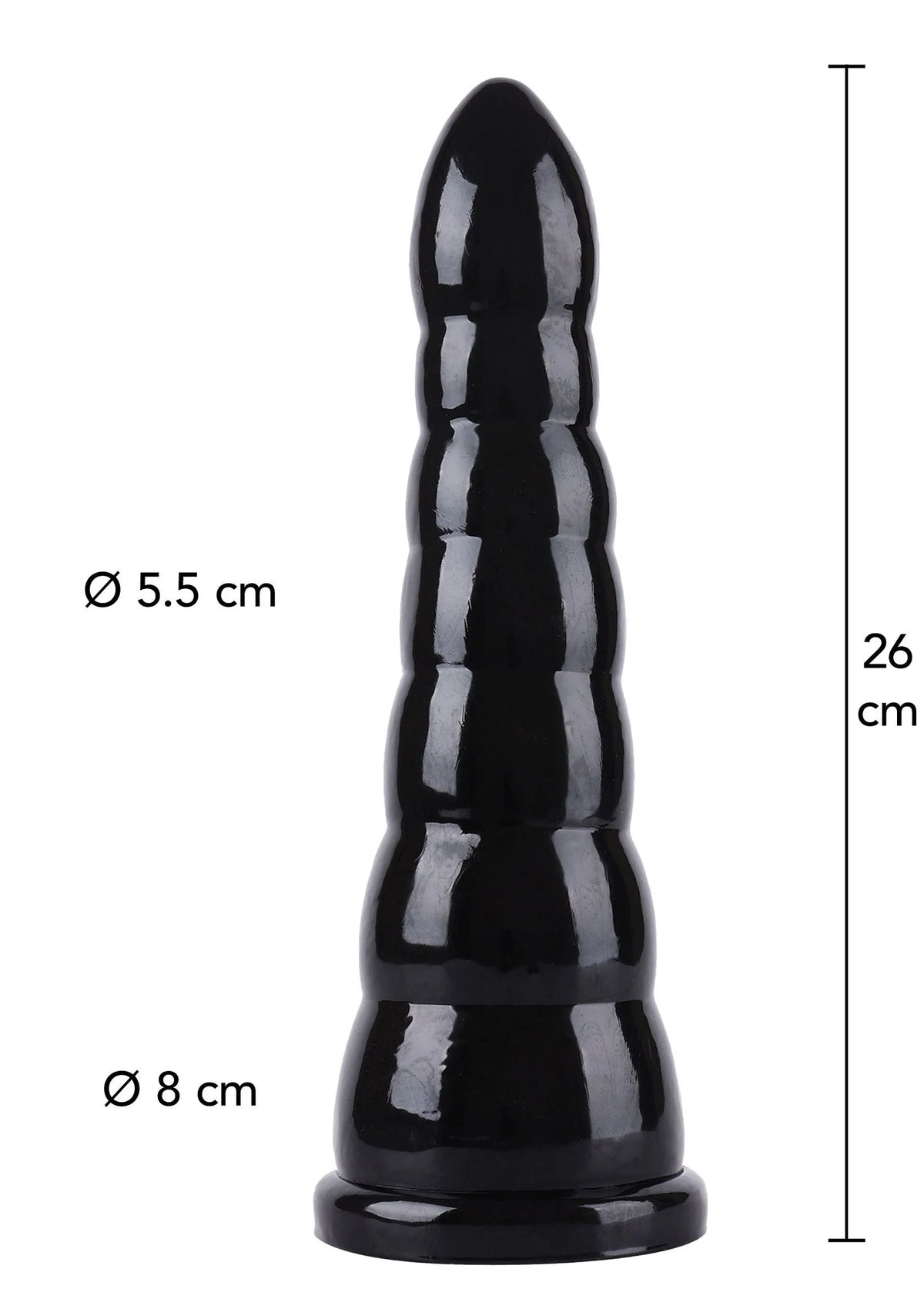 Bestel: Anal Cone 26 cm by Hidden Desire - bij Happytoys: de erotische sex webshop | liever Happy dan Easy ⭐⭐⭐⭐⭐ - Default Title - 16874 - BLACK