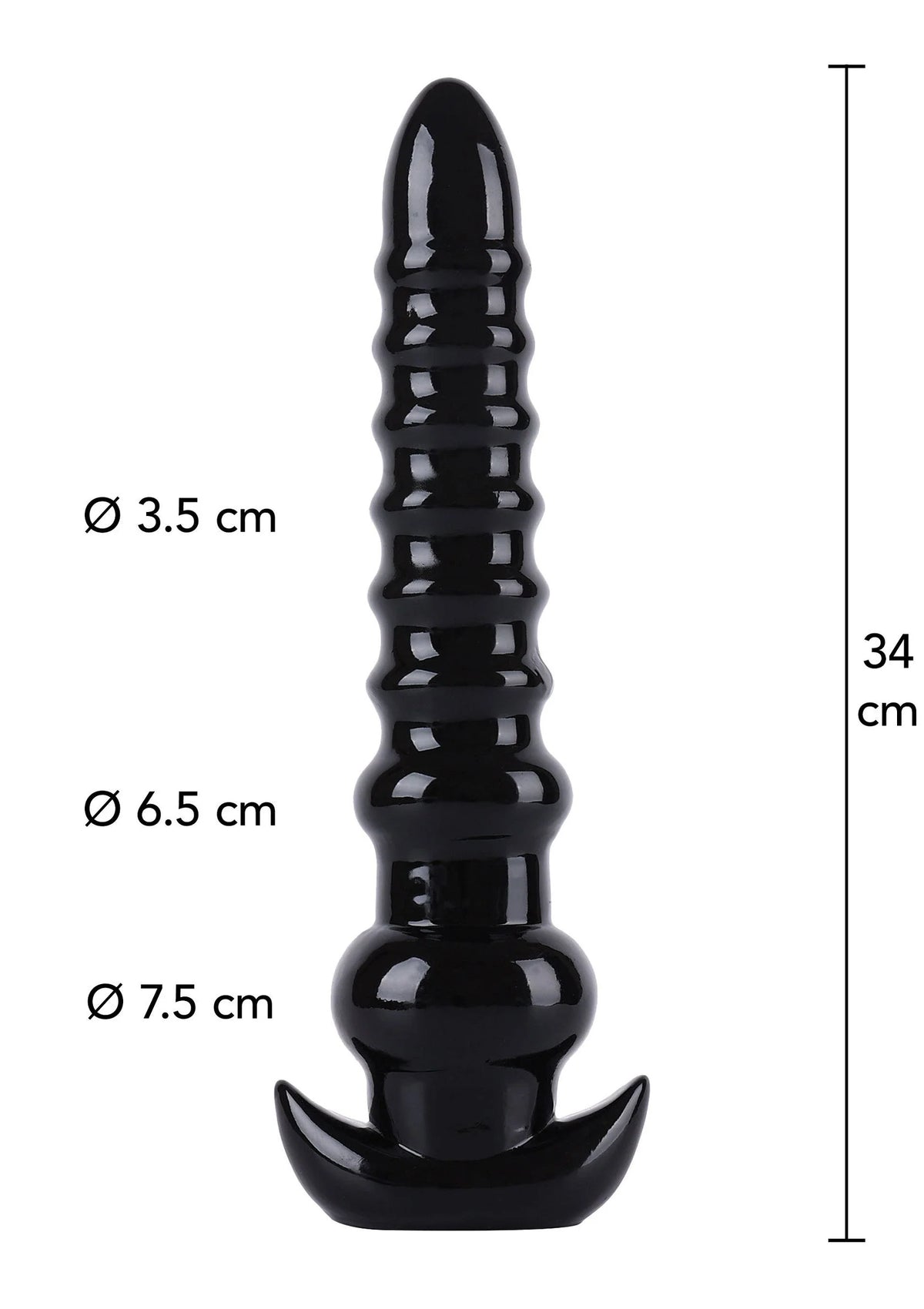 Bestel: Anal Drill 34 cm by Hidden Desire - bij Happytoys: de erotische sex webshop | liever Happy dan Easy ⭐⭐⭐⭐⭐ - Default Title - 16876 - BLACK