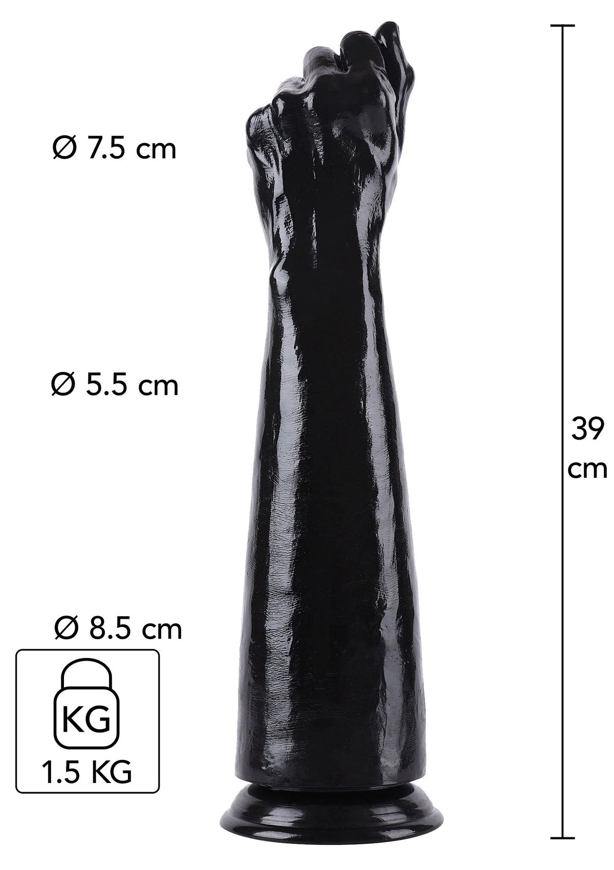 Bestel: Fist Fucker 39 cm by Hidden Desire - bij Happytoys: de erotische sex webshop | liever Happy dan Easy ⭐⭐⭐⭐⭐ - Default Title - 16888 - BLACK
