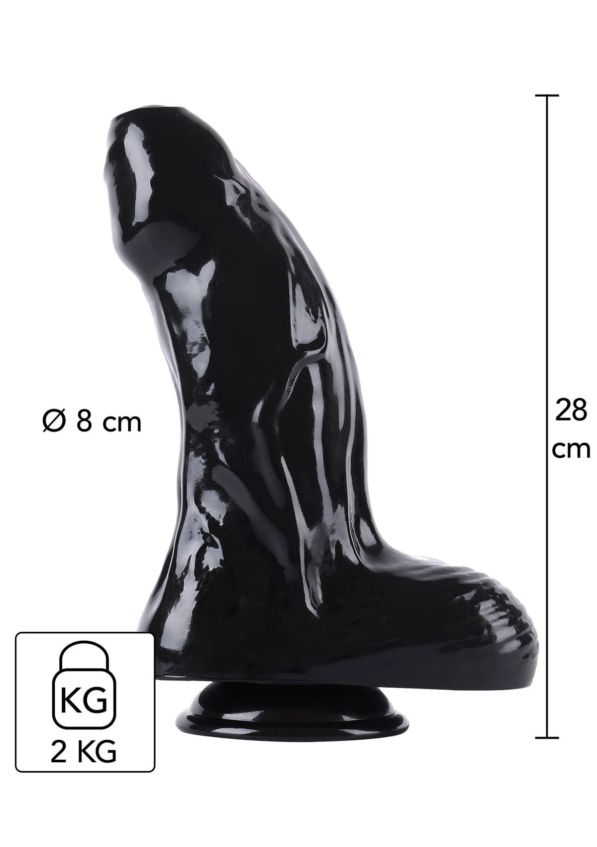 Bestel: Dong Xtra Thick 28 cm by Hidden Desire Extreme - bij Happytoys: de erotische sex webshop | liever Happy dan Easy ⭐⭐⭐⭐⭐ - Default Title - 16889 - BLACK