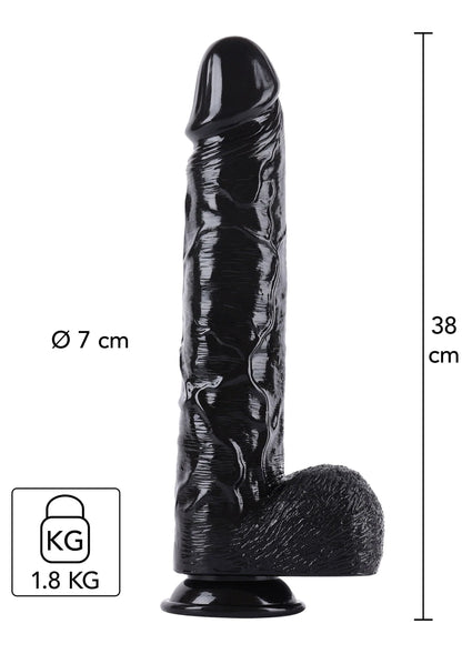 Bestel: Dong 38 cm by Hidden Desire - bij Happytoys: de erotische sex webshop | liever Happy dan Easy ⭐⭐⭐⭐⭐ - Default Title - 16892 - BLACK