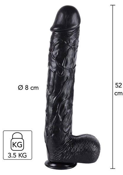 Bestel: Dong 52 cm by Hidden Desire - bij Happytoys: de erotische sex webshop | liever Happy dan Easy ⭐⭐⭐⭐⭐ - Default Title - 16894 - BLACK