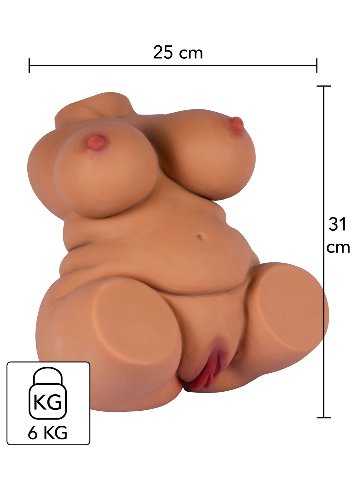Bestel: Fat Fuck Queen 6 kg by Hidden Desire - bij Happytoys: de erotische sex webshop | liever Happy dan Easy ⭐⭐⭐⭐⭐ - Default Title - 16936 - CARAMEL