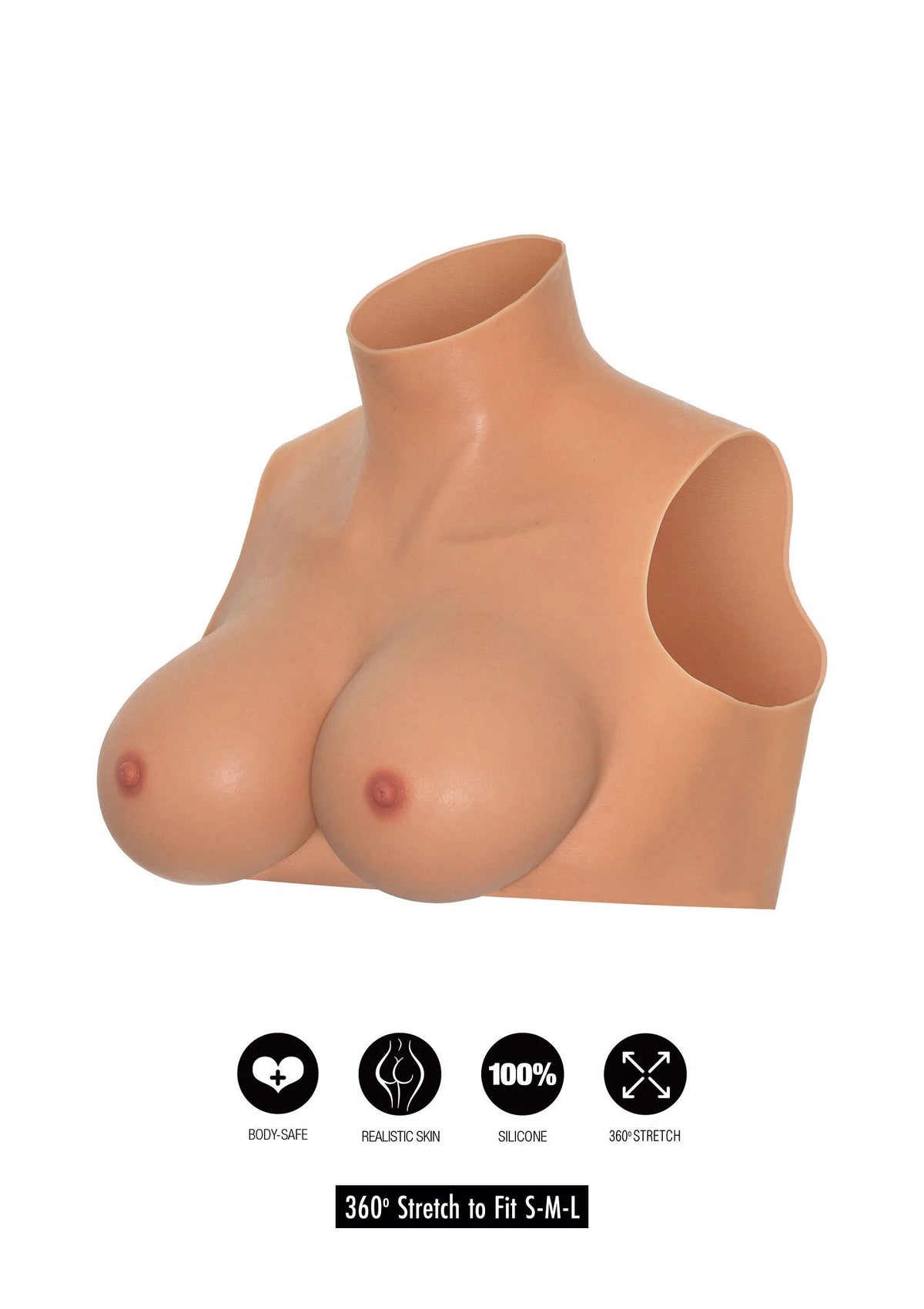 Bestel: Wearable Breasts Crop Top E Cup by Hidden Desire - bij Happytoys: de erotische sex webshop | liever Happy dan Easy ⭐⭐⭐⭐⭐