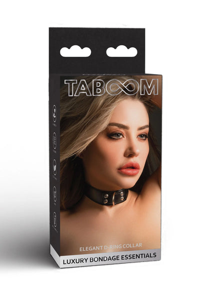 Bestel: Bondage Essentials Elegante D - Ring Halsband by Taboom - bij Happytoys: de erotische sex webshop | liever Happy dan Easy ⭐⭐⭐⭐⭐