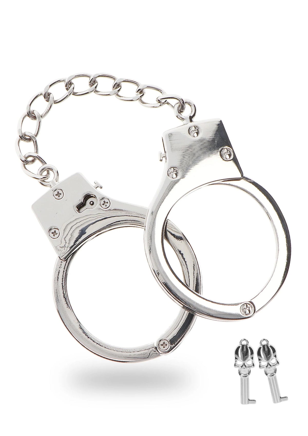 Bestel: Silver Plated BDSM Handcuffs by Taboom Luxury Bondage Essentials - bij Happytoys: de erotische sex webshop | liever Happy dan Easy ⭐⭐⭐⭐⭐ - Default Title - 17124 - SILVER