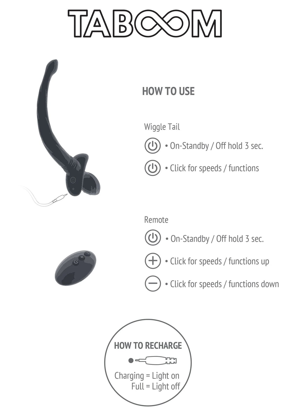 Bestel: Bondage Essentials Puppy Play Wiggle Tail by Taboom - bij Happytoys: de erotische sex webshop | liever Happy dan Easy ⭐⭐⭐⭐⭐