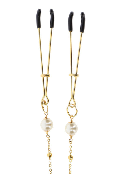 Bestel: Tweezers Pearl & Deluxe Chain by Taboom Nipple Play - bij Happytoys: de erotische sex webshop | liever Happy dan Easy ⭐⭐⭐⭐⭐