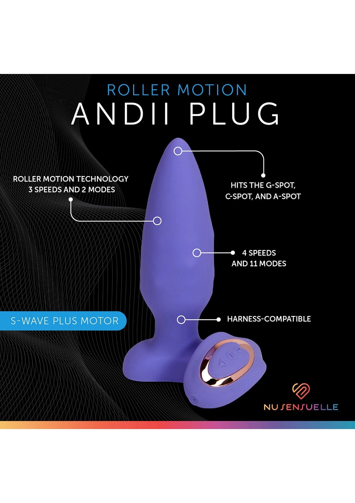 Bestel: Andii Roller Motion Plug by Nu Sensuelle - bij Happytoys: de erotische sex webshop | liever Happy dan Easy ⭐⭐⭐⭐⭐